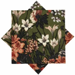 New Serviett Høstblomst grønn Servietter