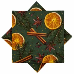 New Serviett Julegløgg grønn Servietter|Juleservietter