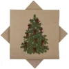 New Serviett Juletre sløyfer beige Servietter|Juleservietter