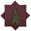 Online Serviett Juletre sløyfer burgunder Servietter|Juleservietter