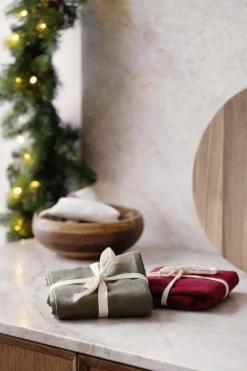 Outlet Serviett Vindel Lin 42x42cm 4pk grønn Annen Tekstil|Servietter