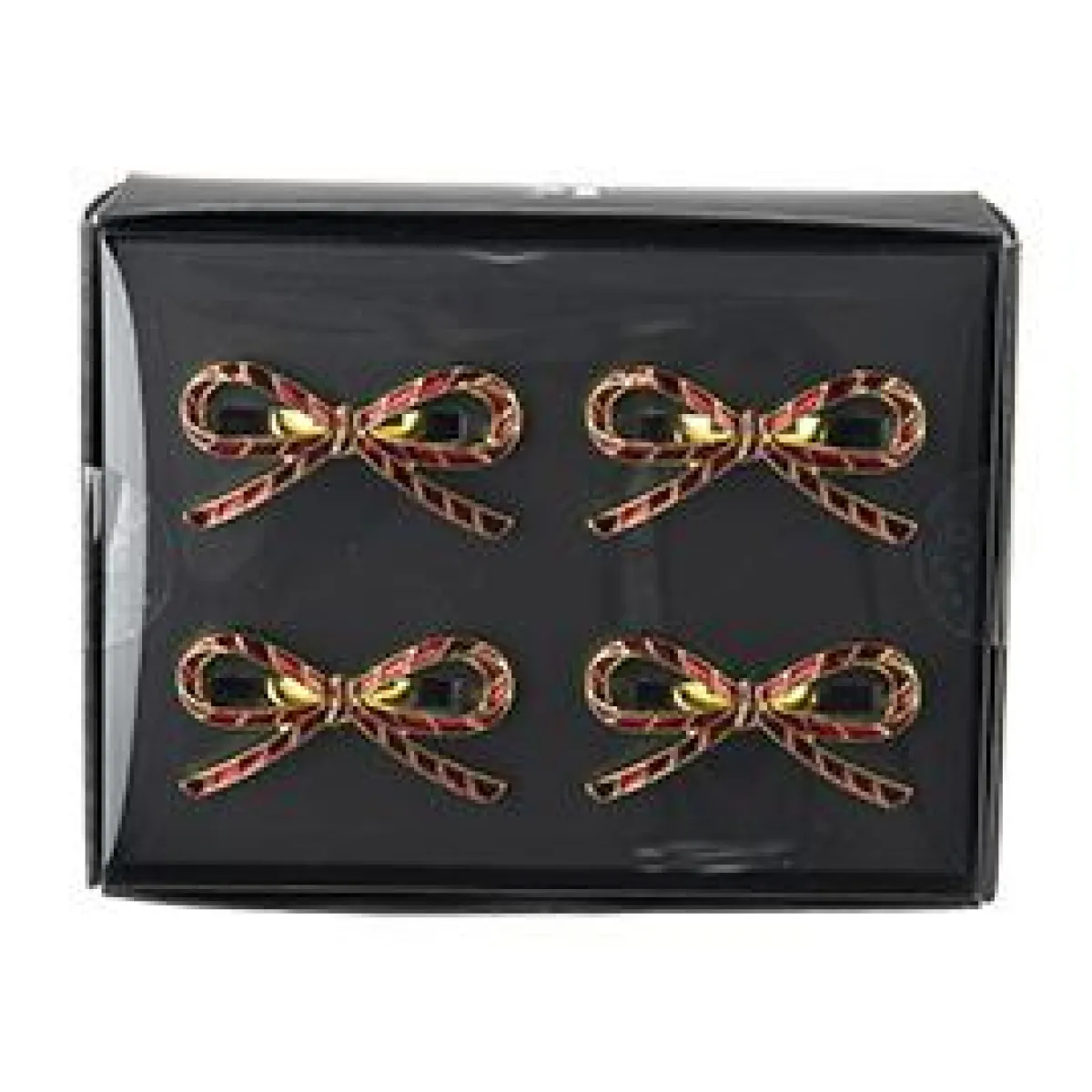 Discount Serviettringer 4 pk sløyfe rød Servering|Juleservering