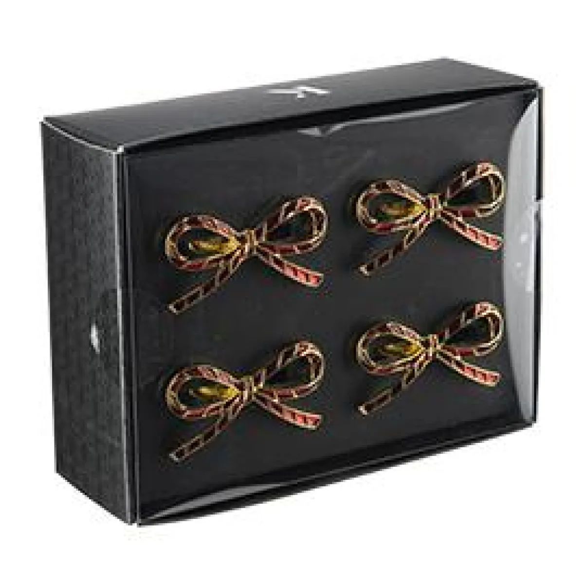 Discount Serviettringer 4 pk sløyfe rød Servering|Juleservering