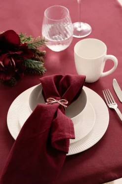 Discount Serviettringer 4 pk sløyfe rød Servering|Juleservering