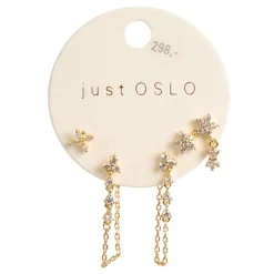 Online Sett med 4 øredobber, lace, Gull Ørepynt