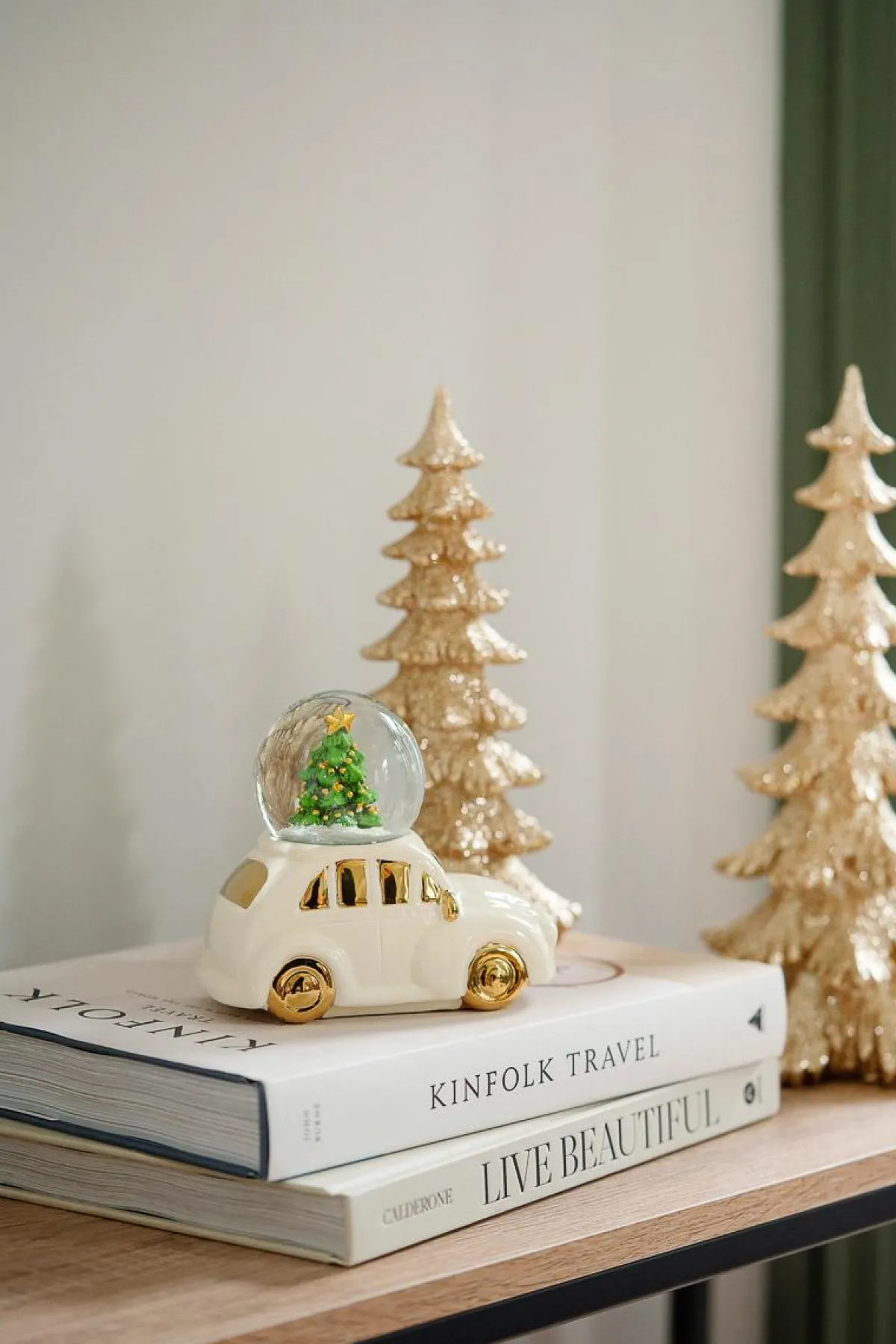 Sale Snøkule Bil med tre Julepynt