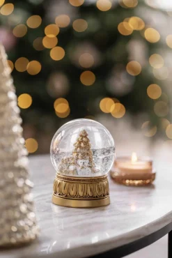 New Snøkule Teddy Julepynt