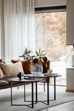 Discount Sofabord Naima sort rund Ø70cm Bord