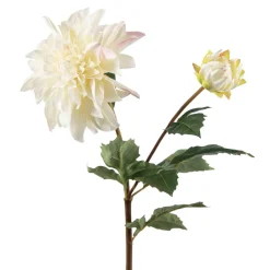 Hot Stilkblomst Dahlia 70 cm hvit Kunstige Blomster