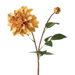 Hot Stilkblomst Dahlia 70 cm oker Kunstige Blomster