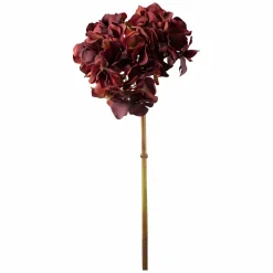 Clearance Stilkblomst Hortensia 52cm Burgunder Kunstige Blomster