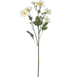 Hot Stilkblomst Ranunkel 69 cm hvit Kunstige Blomster