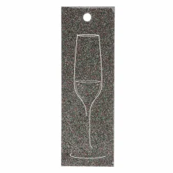 Clearance Tag Glass, sort Kort