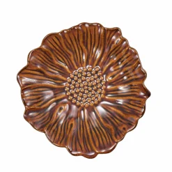 Sale Tallerken Bloom flower 15cm Cognac Servering|Servise