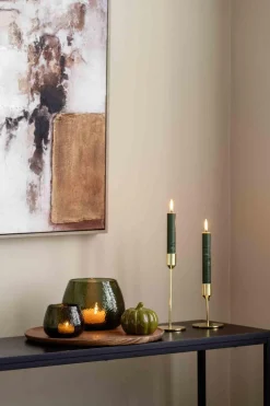 Telysestake Glimre 7,5 cm grønn Lysestaker