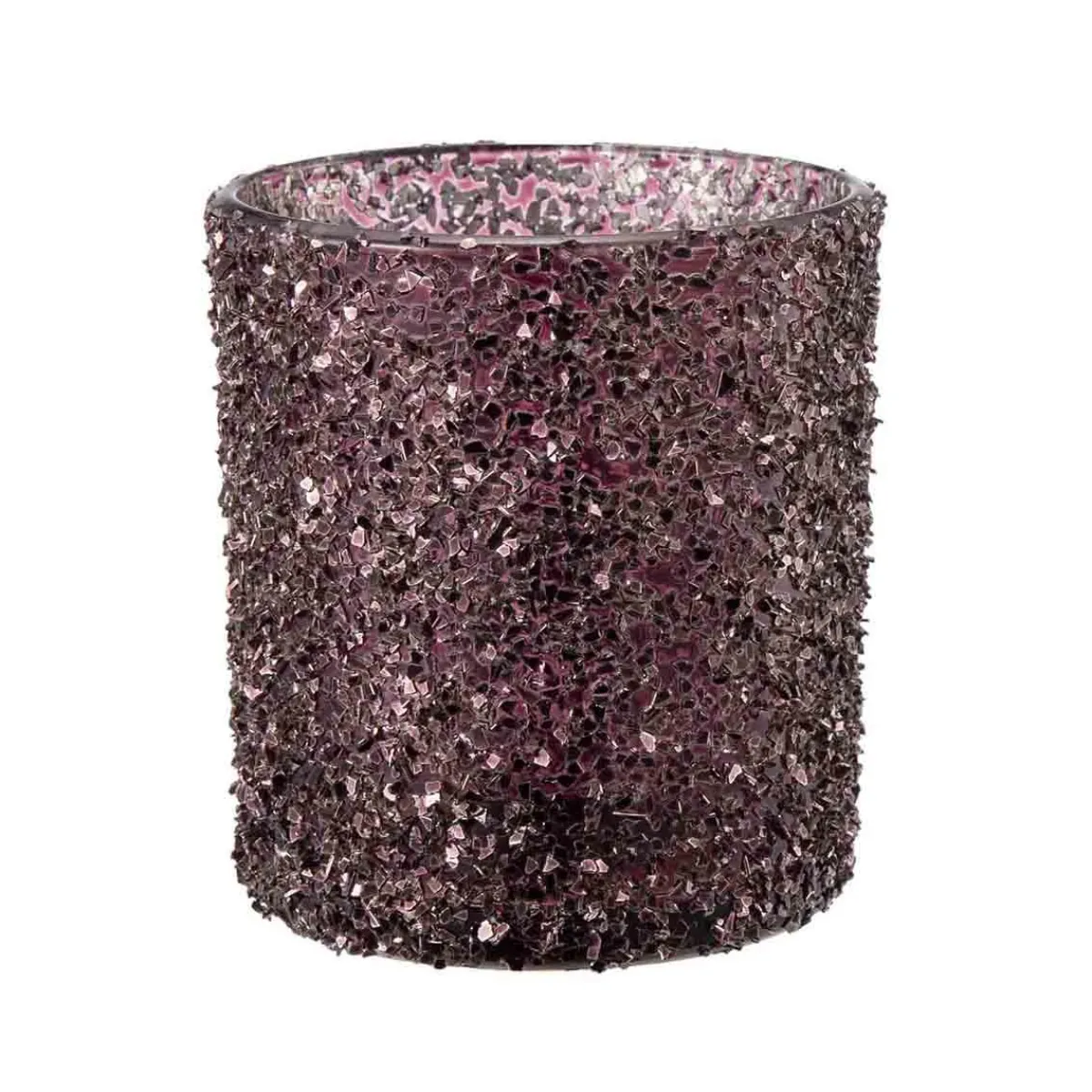 Sale Telysholder Glitter burgunder 8 cm Lykter|Julelys Og Lysestaker