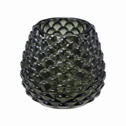 Telysholder Kongle 10cm grønn Lykter