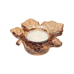 Telysholder Lønneblad 10cm Brun Lykter|Lysestaker