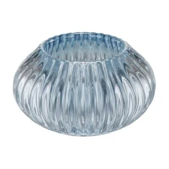 Online Telysholder rille lys blå Lysestaker