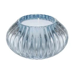 Online Telysholder rille lys blå Lysestaker