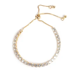 Tennisarmbånd, justerbart, Gull Armbånd