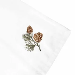 Hot Tøyserviett med brodert kongle 4pk Annen Tekstil|Servietter